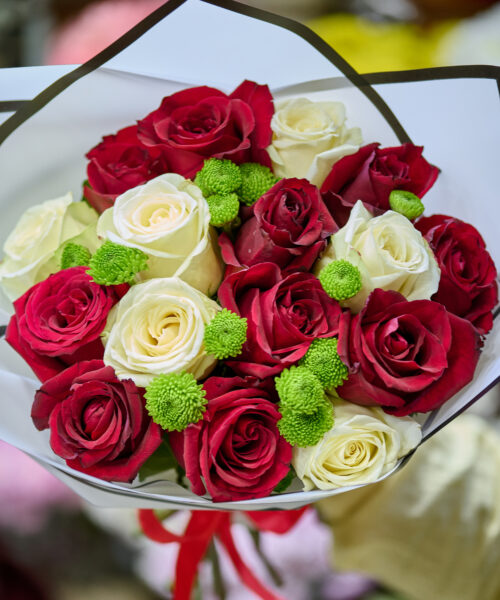 Red And White Flowers Bouquet